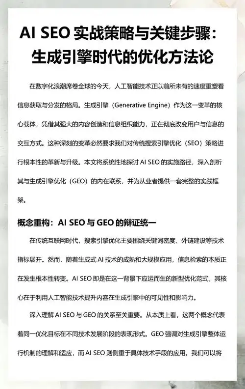 SEO的优化环节包含哪些关键步骤，如何有效监控其执行效果？