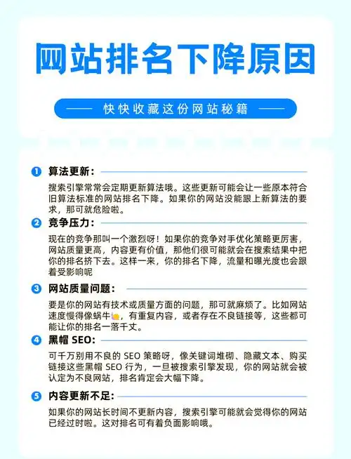 网站内容页排名突然下降，应该怎么排查和解决？